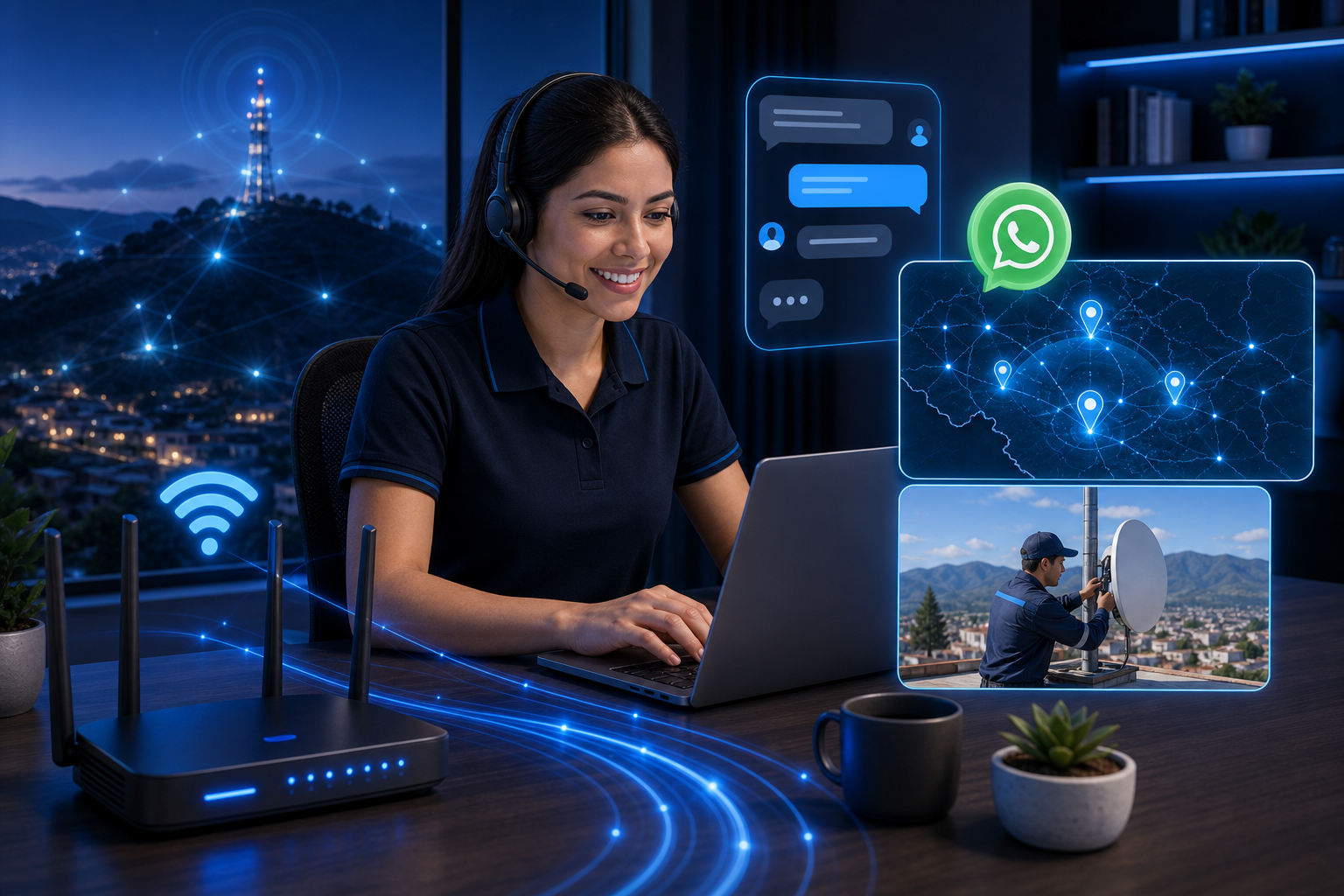 Atención por WhatsApp para clientes Netvian